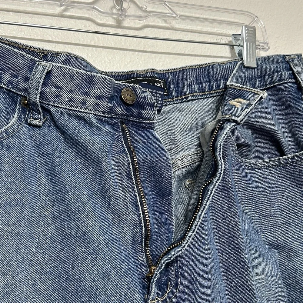 Real Ranch Blue Denim‎ Medium Wash Regular Fit Workwear Jeans Men's Size 34 X 30